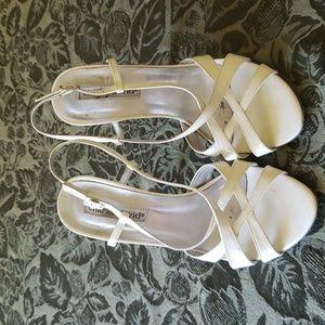 Charles white strappy sandals